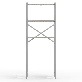 стеллаж для ванной комнаты gutta 1800х690х250 (3 полки) каркас серый, настил патина