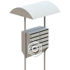 уличная стойка с навесом для почтовых ящиков усэ-1