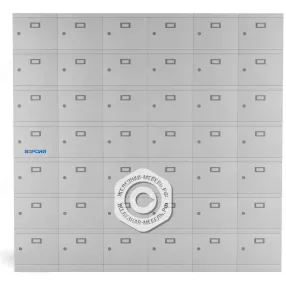 шкаф для касок 42 ячейки (6 секций по 7 ячеек)