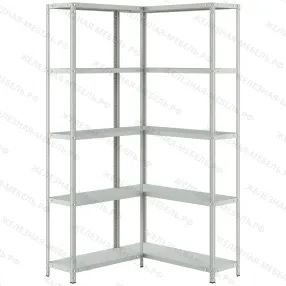 стеллаж угловой ms standart 2000х1000х1000 (5 уровней глубиной 300 мм)