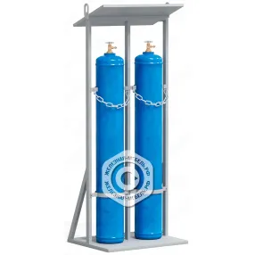 стойка для 2-х газовых баллонов на 40 литров сгм-02 с крышей