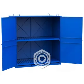 шкаф для хранения 12-ти бочек 3000х2910х1550, металлический настил, сточный поддон