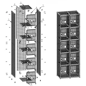 шкаф сумочный сетчатый