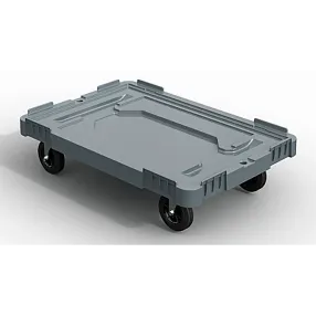 пластиковая тележка 600х400 мм для ящиков (сплошная) арт. 42.640f