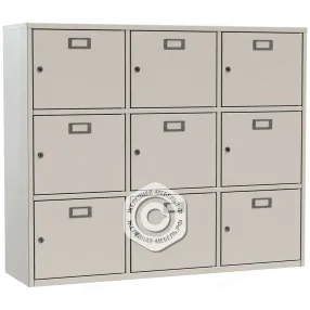 шкаф для касок 9 ячеек (3 секции по 3 ячейки)