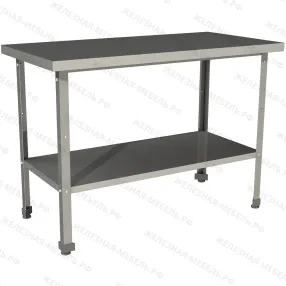 стол производственный без борта со сплошной полкой сп-7/7-п-эн