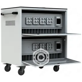 тележка для хранения и зарядки 30 ноутбуков (17,3 дюймов) с электросхемой