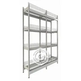 стеллаж торговый четырёхопорный 25 серия