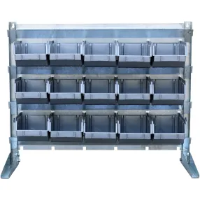 настольный органайзер-стеллаж мини №1 (серые ящики)