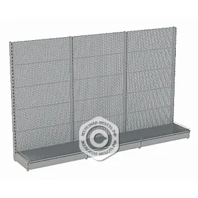 стеллаж торговый пристенный с перфорированной стенкой 50 серия