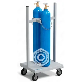 стойка на колёсах для 2-х газовых баллонов на 10 литров сгба-02