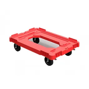 пластиковая тележка 600х400 мм для транспортировки контейнеров (с отверстием) усиленная